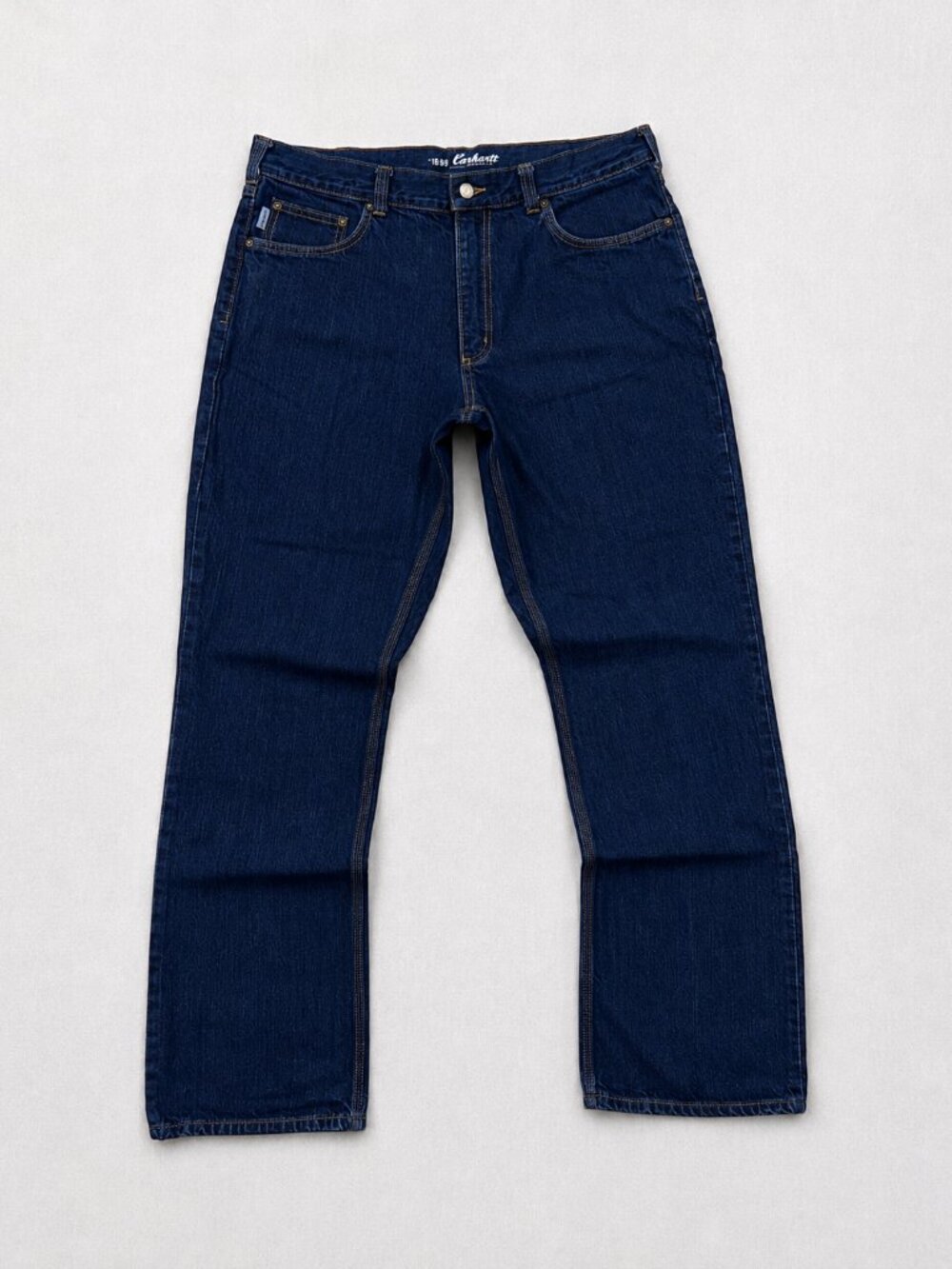 Vintage Carhartt Jeans Men's 36x32 Dark Wash Straight Leg Denim Workwear 90s
